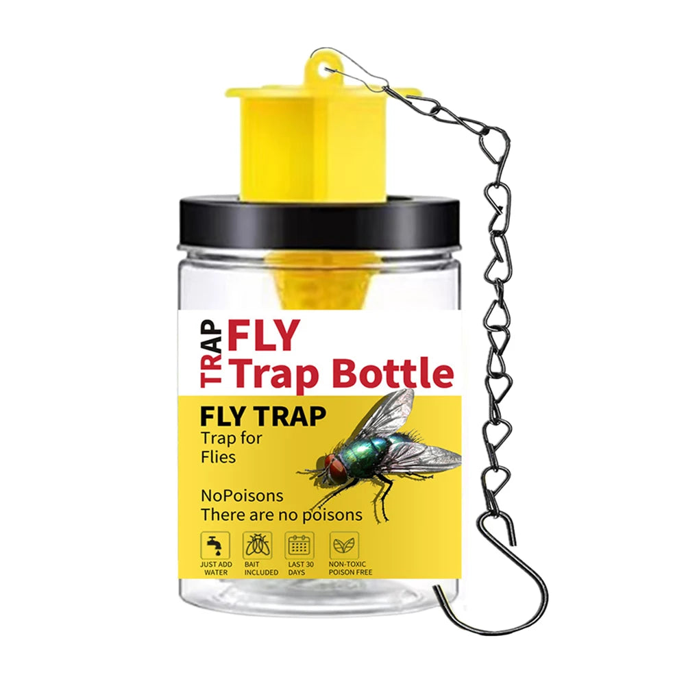 Insects Trapper PP+Wire Chain Hanging Flytrap Cage Non-Toxic And Non-Hazardous for Canteens/Restaurants/Toilets/Rubbish Rooms Oasis Select