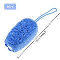 Soft Silicone Body Scrubber Multi-purpose Shower Exfoliating Brush Bubble Massage Sponge for Full Body Skin Cleansing Oasis Select blue