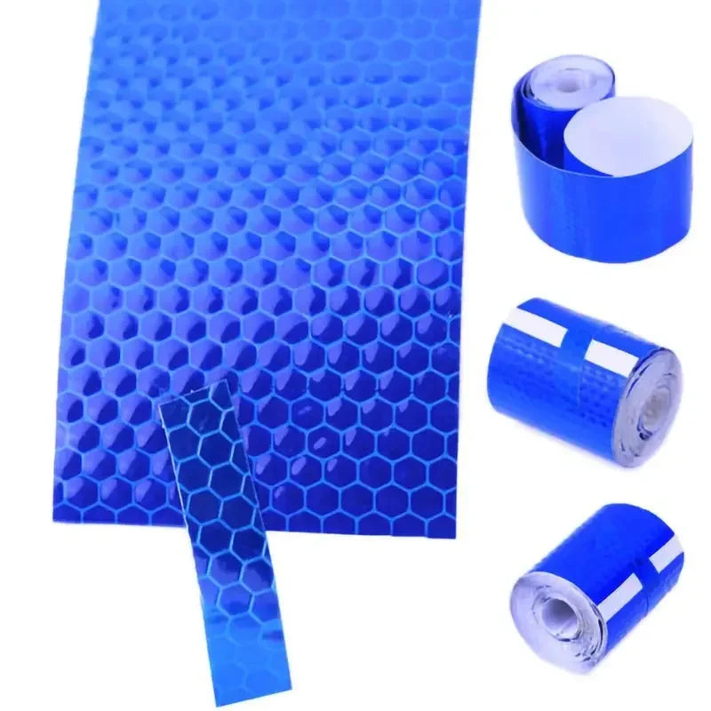 1/2/3pcs Car Reflective Tape Decor Decals Car Warning Safety Reflectante Tape Film Car Reflector Sticker Car Access Exterior 1M Oasis Select