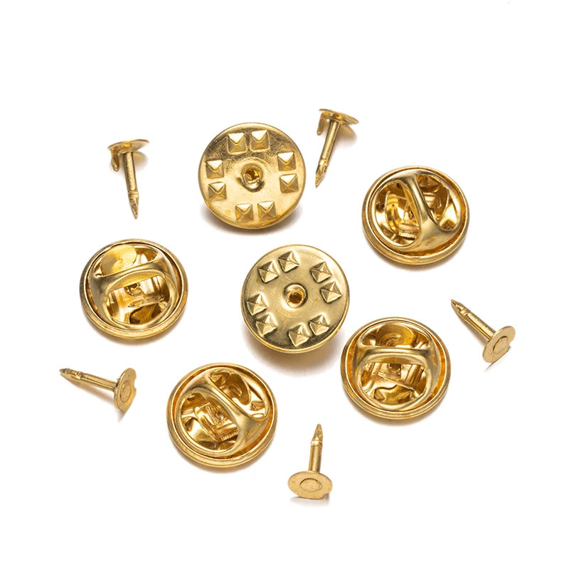 200Pcs Butterfly Clutch with Blank Pins Backs Tie Tacks Replacement for DIY Craft& Badge Jewelry Making -Locking Pin Backs Oasis Select Origin Set 200 Pieces
