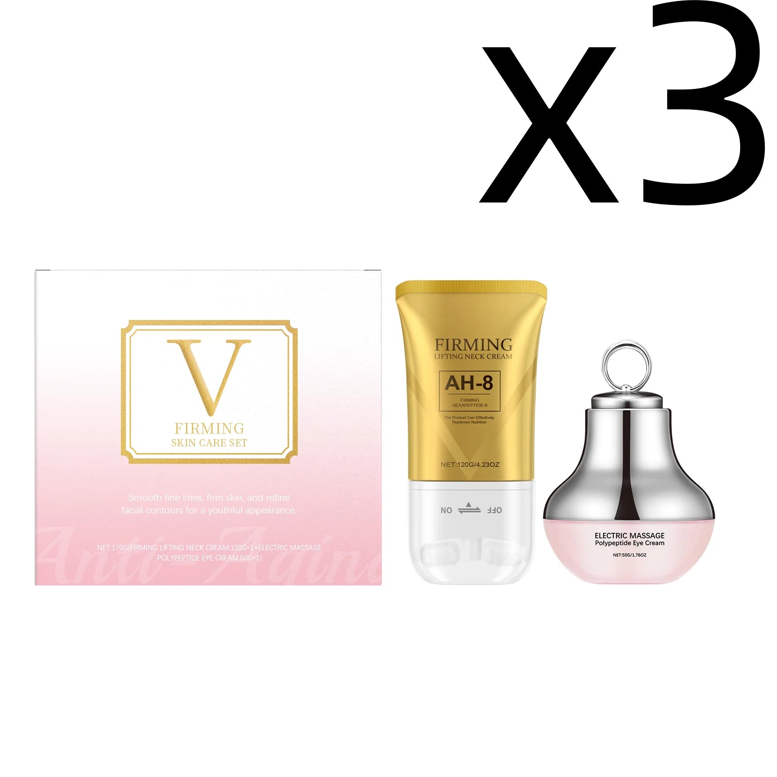 Face Firm Care Kit Tighten Eye Skin Improve Neck Firmness Relieve Skins Fatigue Brighten Tone Nourish Face Shaping Contour Kit Oasis Select 3set