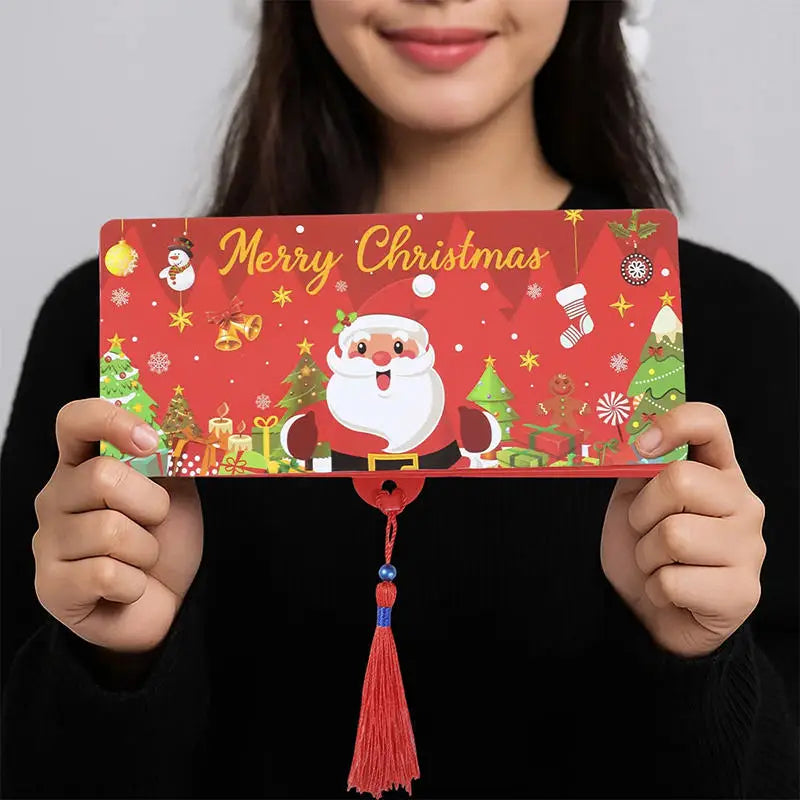 Christmas Money Holder Wallet Red Envelope Christmas Gift Envelope Greeting Card Creative Birthday Folding Cash Holder For Kids Oasis Select