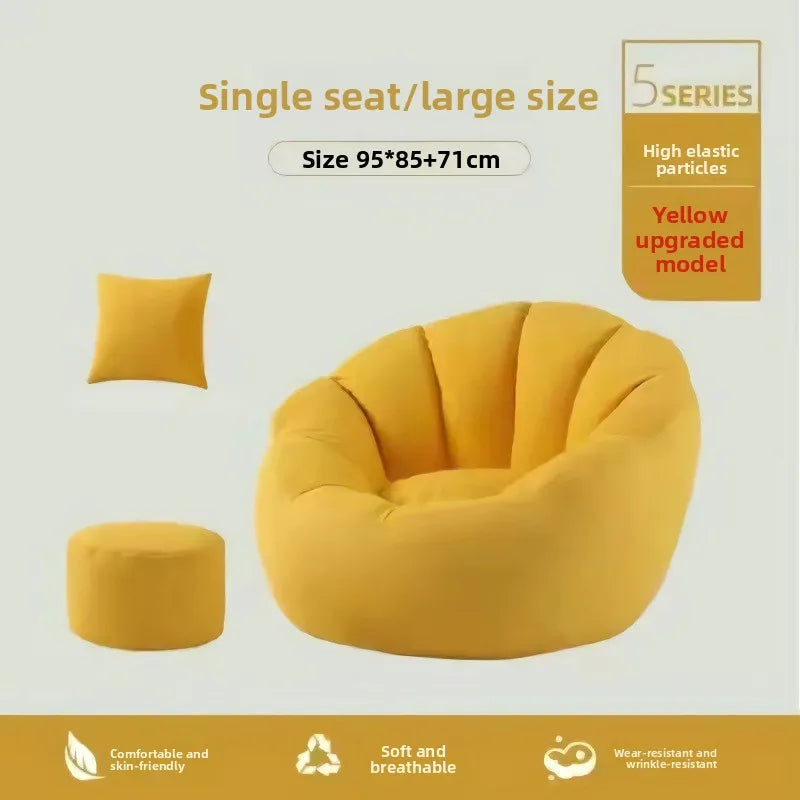 Lazy sofa rental living room small sofa single recliner tatami parcel flower sofa Oasis Select Yellow foot pedal 60