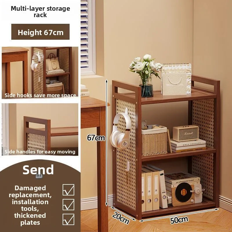 Shelf Floor-to-ceiling simple multi-layer bookshelf Multifunctional living room storage rack Storage rack Sundry rack Oasis Select