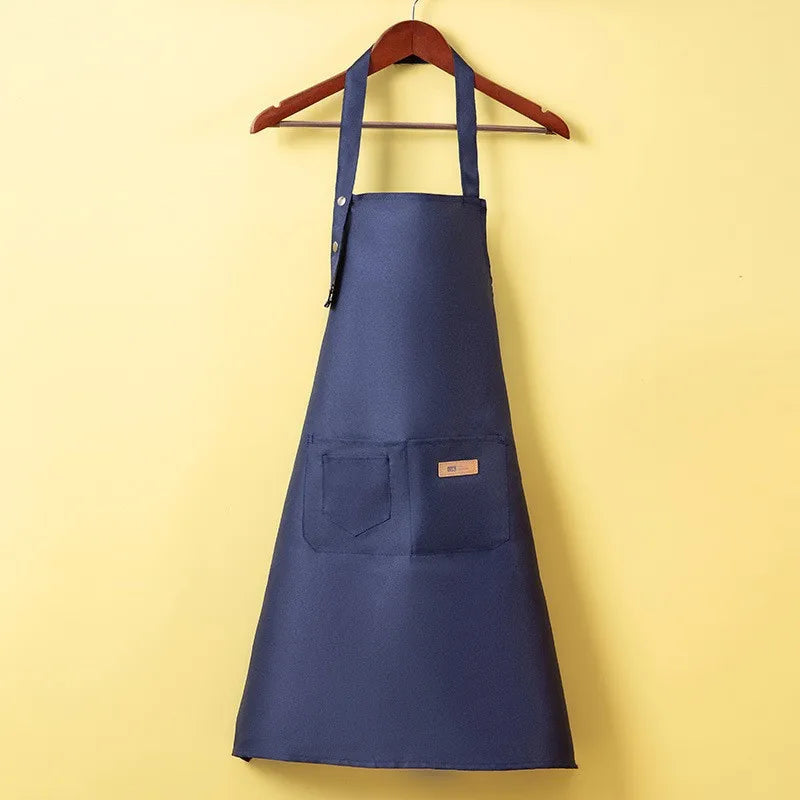 Chef Waiter Cafe Shop Waiter Pure Color Cooking Kitchen Apron For Woman BBQ Hairdresser Aprons Bibs Kitchen Accessory Oasis Select