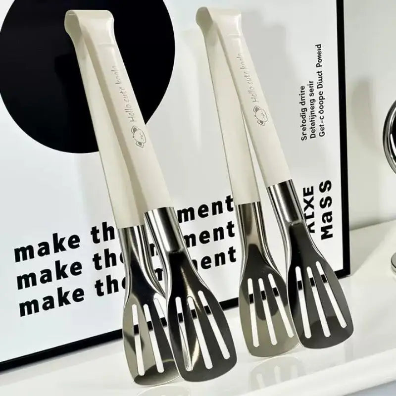 Stainless Steel Food Tongs Anti-Heat Kitchen Utensils for Buffet Cooking Bread Clip Pastry Clamp Desserts Salads Barbecue Oasis Select