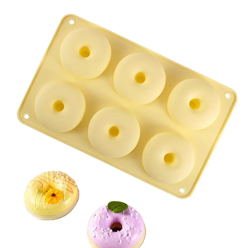 6-Cavity Silicone Donut Mold – Non-Stick Cake & Baking Pan