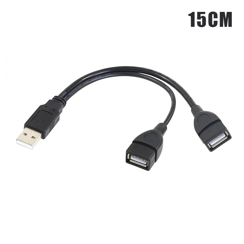 High Quality USB 2.0 Cable Double Splitter Adapter Cable 1 To 2 Female To USB Male Power Extension Cord Oasis Select A1