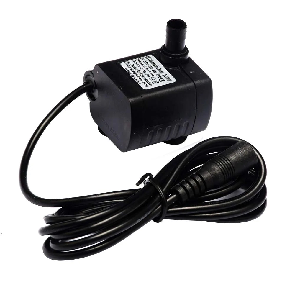 DC12V DC-1020 Mini Micro Submersible Water Pump DC 3W 5.5V- 12V Aquarium Fish Tank Fountain Pond Water Pump 39*38*28mm Wholesale Oasis Select Black