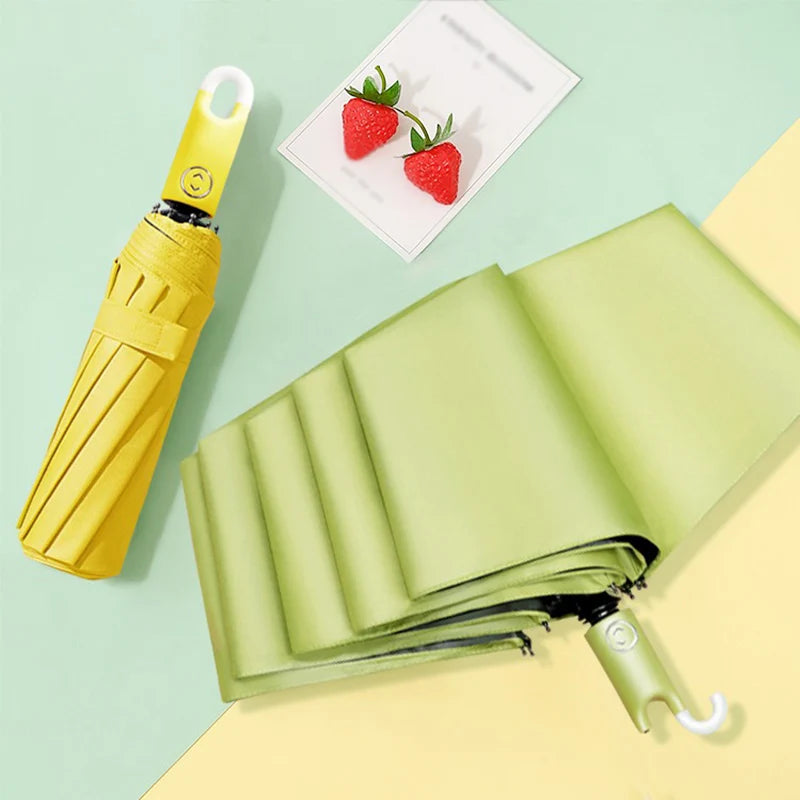 Doughnut Hook Umbrella Black Rubber Automatic Umbrella Buckle Rain Rain Dual Purpose Sunscreen UV Protection Sunshade Umbrella Oasis Select