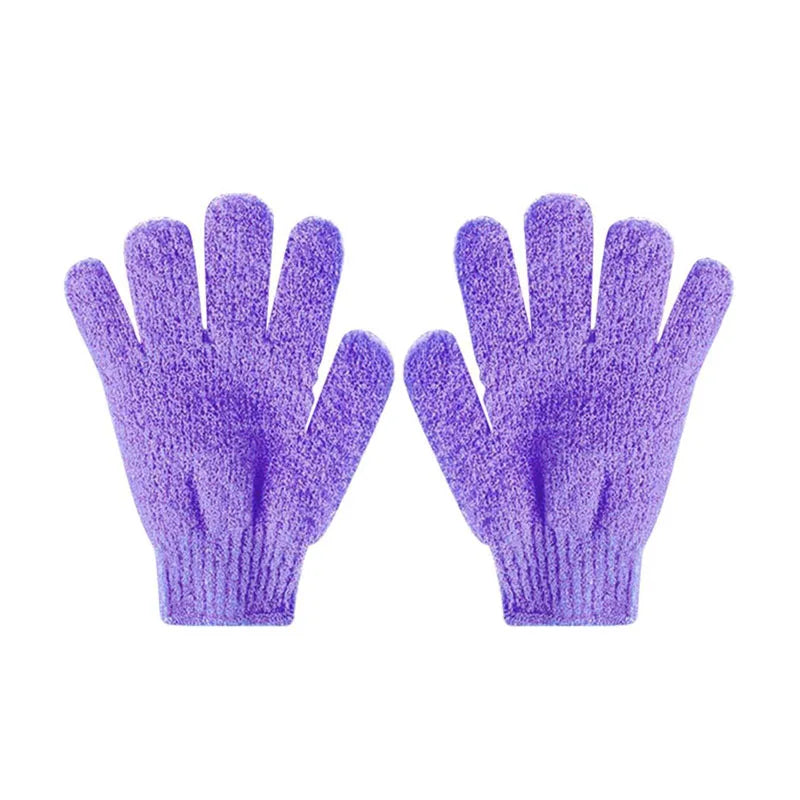 1 2 3pairs Exfoliating Bath Gloves Double Sided Beauty Spa Massage