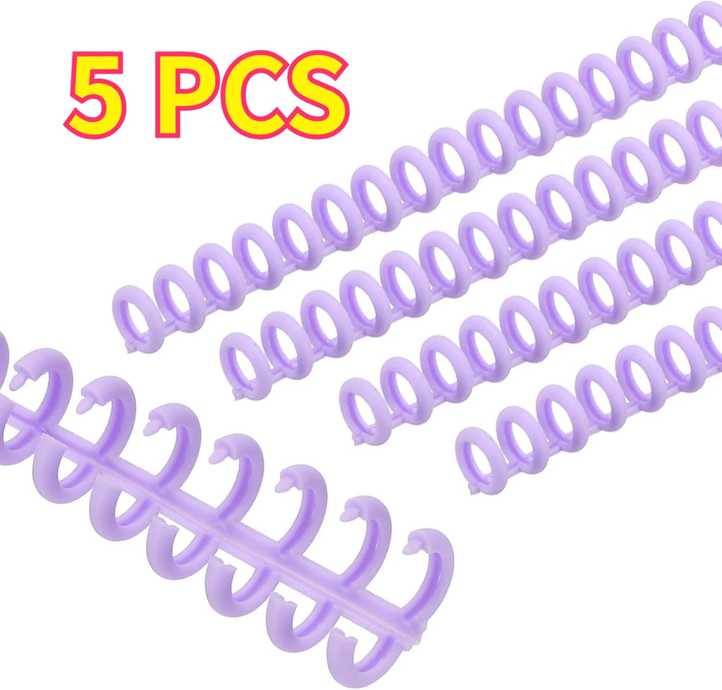 5 PCS Plastic Comb Binding Spine 30 Ring Colorful Book Binder Office School Stationery Supplies Report Document Binding Comb Oasis Select Purple