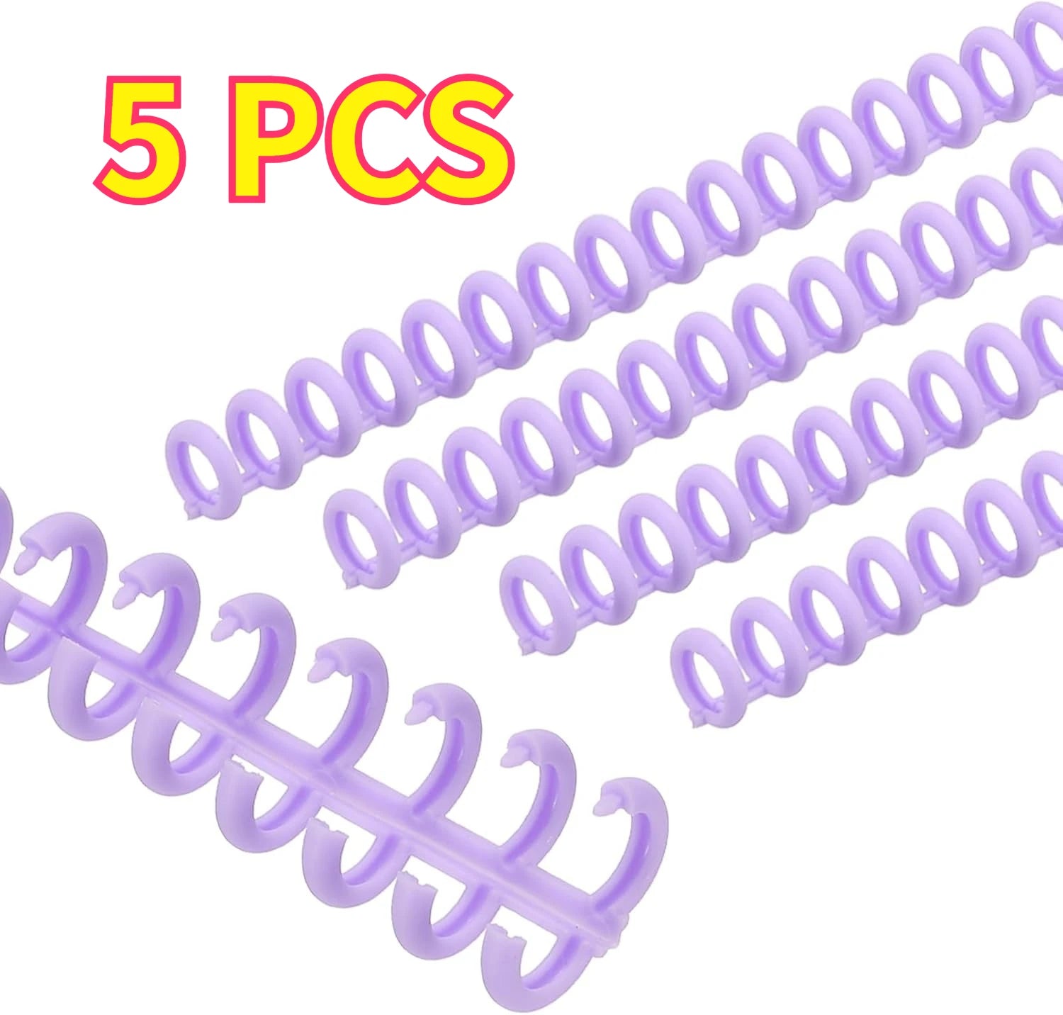 5 PCS Plastic Comb Binding Spine 30 Ring Colorful Book Binder Office School Stationery Supplies Report Document Binding Comb Oasis Select Purple