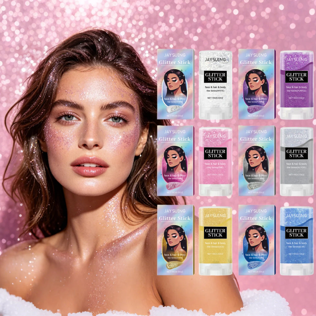 Glitter Gel Stick – Face Body & Hair Shimmer Makeup | 6 Shades