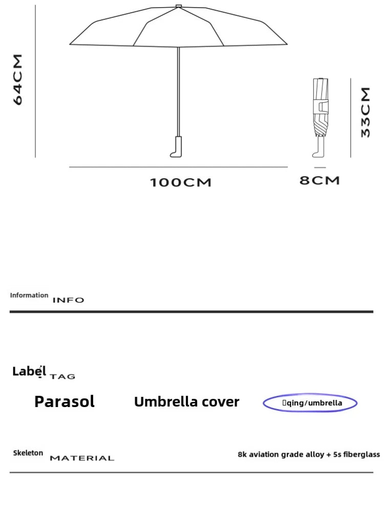 Cute Pet Umbrella Both Rain and Sun Shade, Sun Protection and UV Protection Large Folding Manual Umbrella Oasis Select