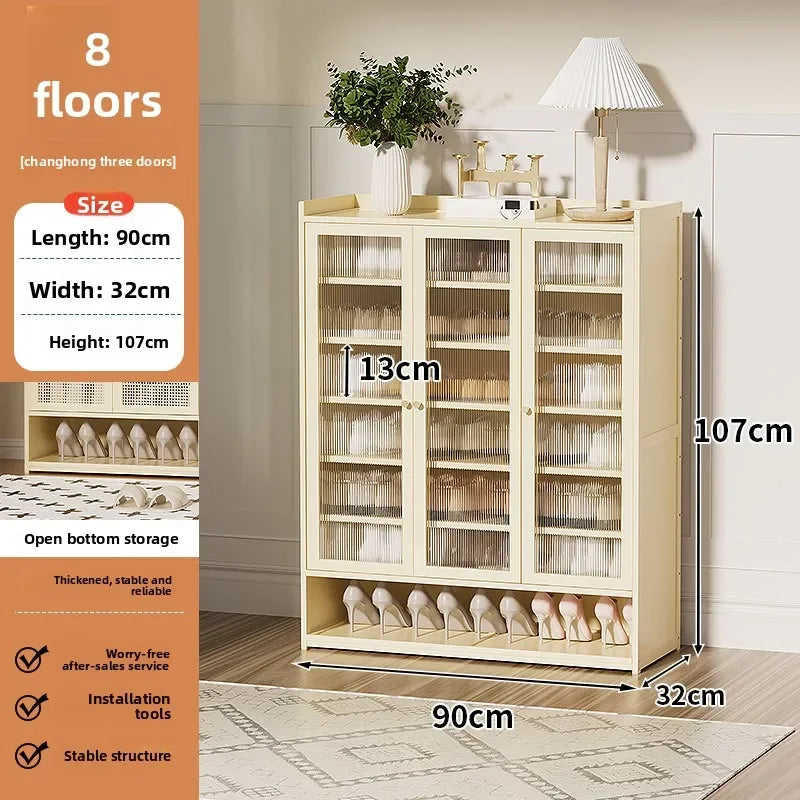 Multi-functional Shoe cabinet Household multi-layer shoe rack Entrance cabinet Large capacity storage dust aisle Oasis Select
