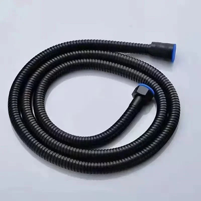High Pressure Strong Current Shower Head Water Saving Shower with Water Filter 3 Mold Knobs Controllable Hand Shower Bathroom Oasis Select 1.5m black pipe