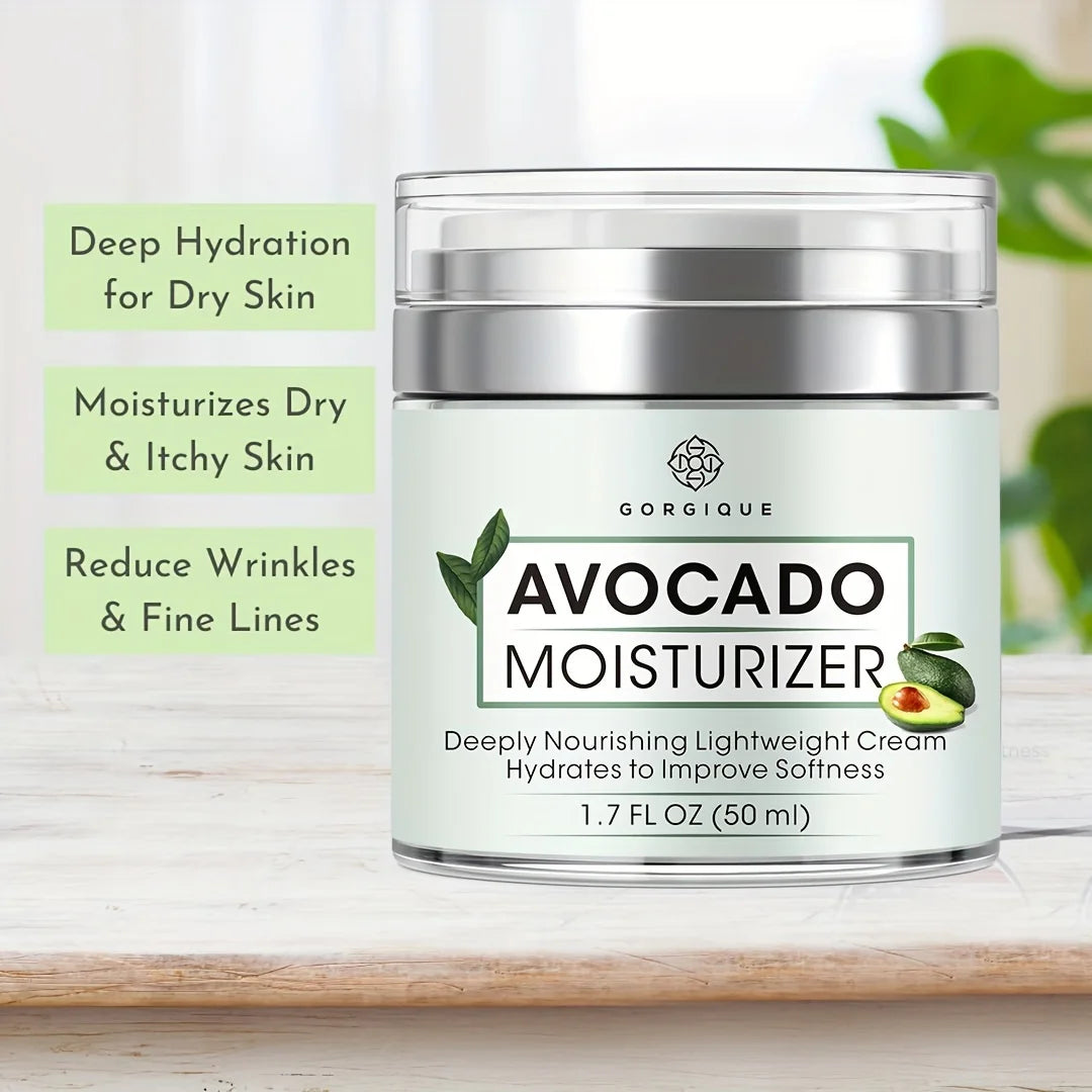GORGIQUE Avocado Glow Moisturizer – Face, Neck & Décolleté