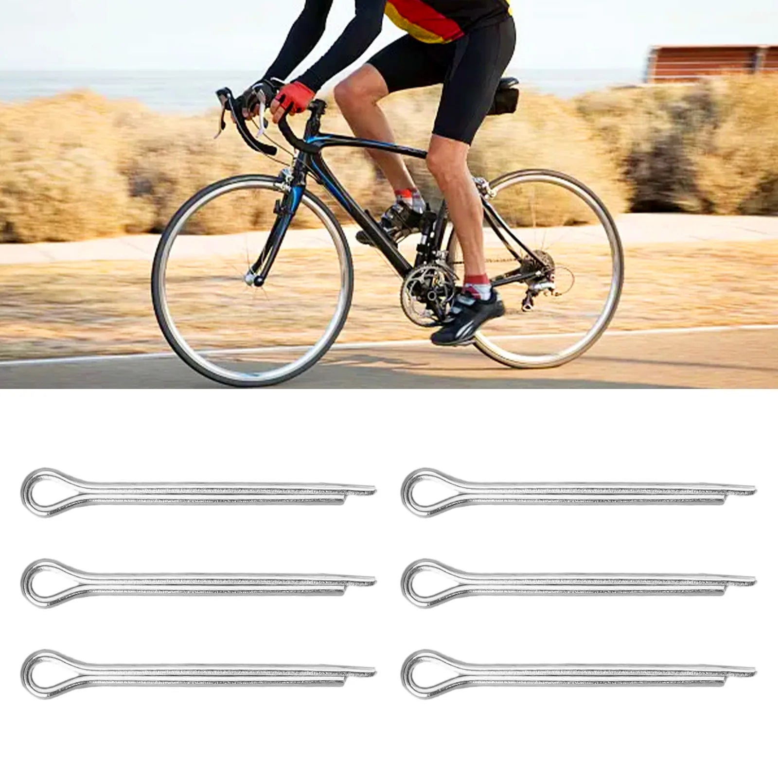 Bicycle Disc Brake Pads Lock Pin Stainless Steel Split Pin Fixing Bolts 4cm Brake Pad Lock Pins Bike Accessories Oasis Select