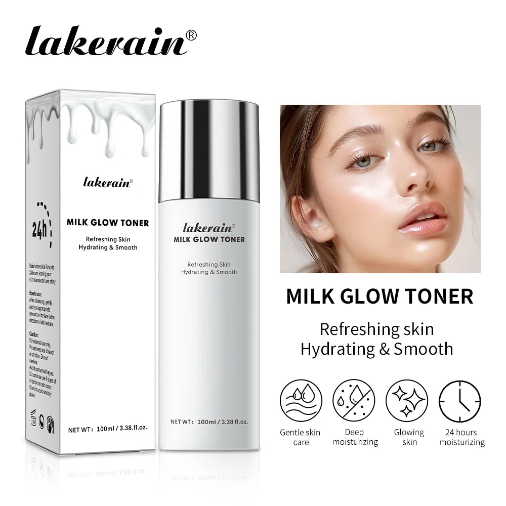 Milk Glow Toner Brightening Skin Powerfully Moisturizes Relieve Dry And Tired Skin Locks In Moisture Beauty Skin Care 100ML Oasis Select Default Title