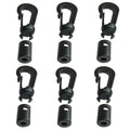 4mm Shock Bungee Cord Karabiner Hook Elastic Cord Rope End Straight Bendy Shock Cord for Marine Kayak Canoe Boat Rafting Oasis Select 6PC