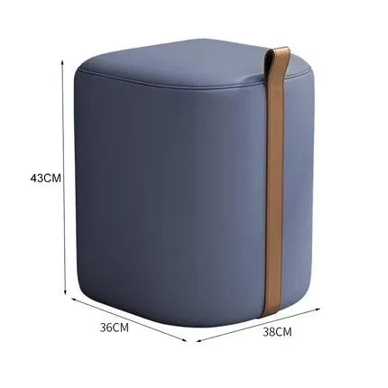 Modern bedroom makeup stool Nordic dresser stool light luxury minimalist dressing stool low stool small apartment seat pier Oasis Select blue