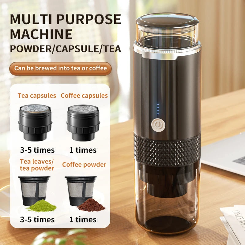 Portable Coffee Machine Coffee Maker Electric Capsule Ground Brewer Fit For Powder and Coffee Capsul Suitable Oasis Select