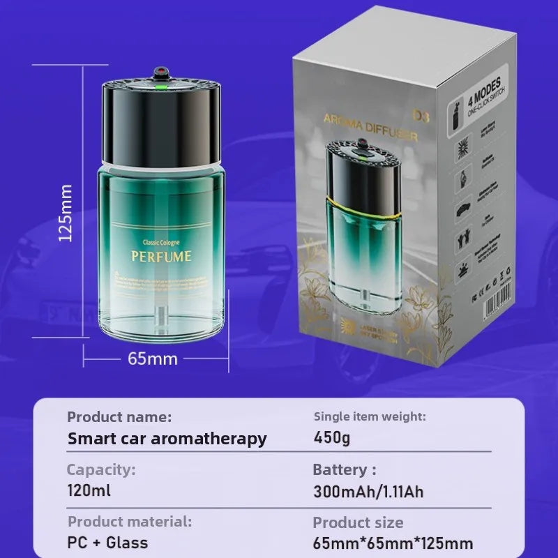 Smart Car Aromatherapy Diffuser Fragrance Machine Car Smell Air Freshener Ocean Hilton Automatic Car Scent LED Ambient Light Oasis Select 120ml azure ocean