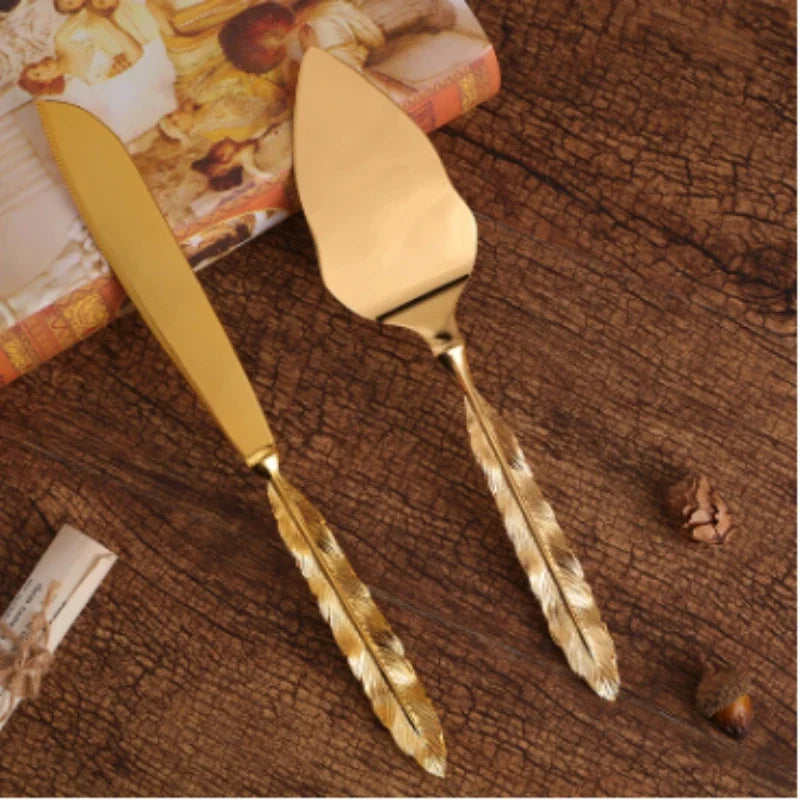 2Pcs Wedding Cake Knife and Shovel Pizza Bread Knife Wedding Supplies Cake Knife Triangle Bread Shovel Baking Tools Oasis Select