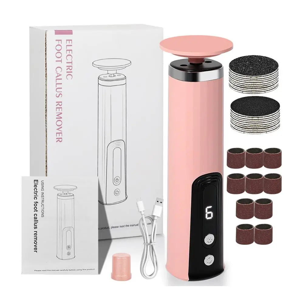 Electric Foot Callus Remover – 6-Speed Pedicure File & Grinder Electric Callus Remover Oasis Select pink