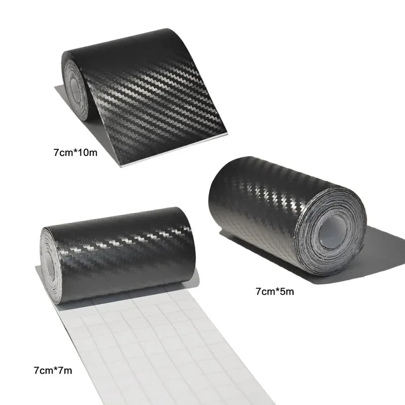 3/2/1Pcs 3D Nano Carbon Fiber Car Film Protective Strip, Threshold Side Mirror, Scratch Resistant And Waterproof Protective Film Oasis Select