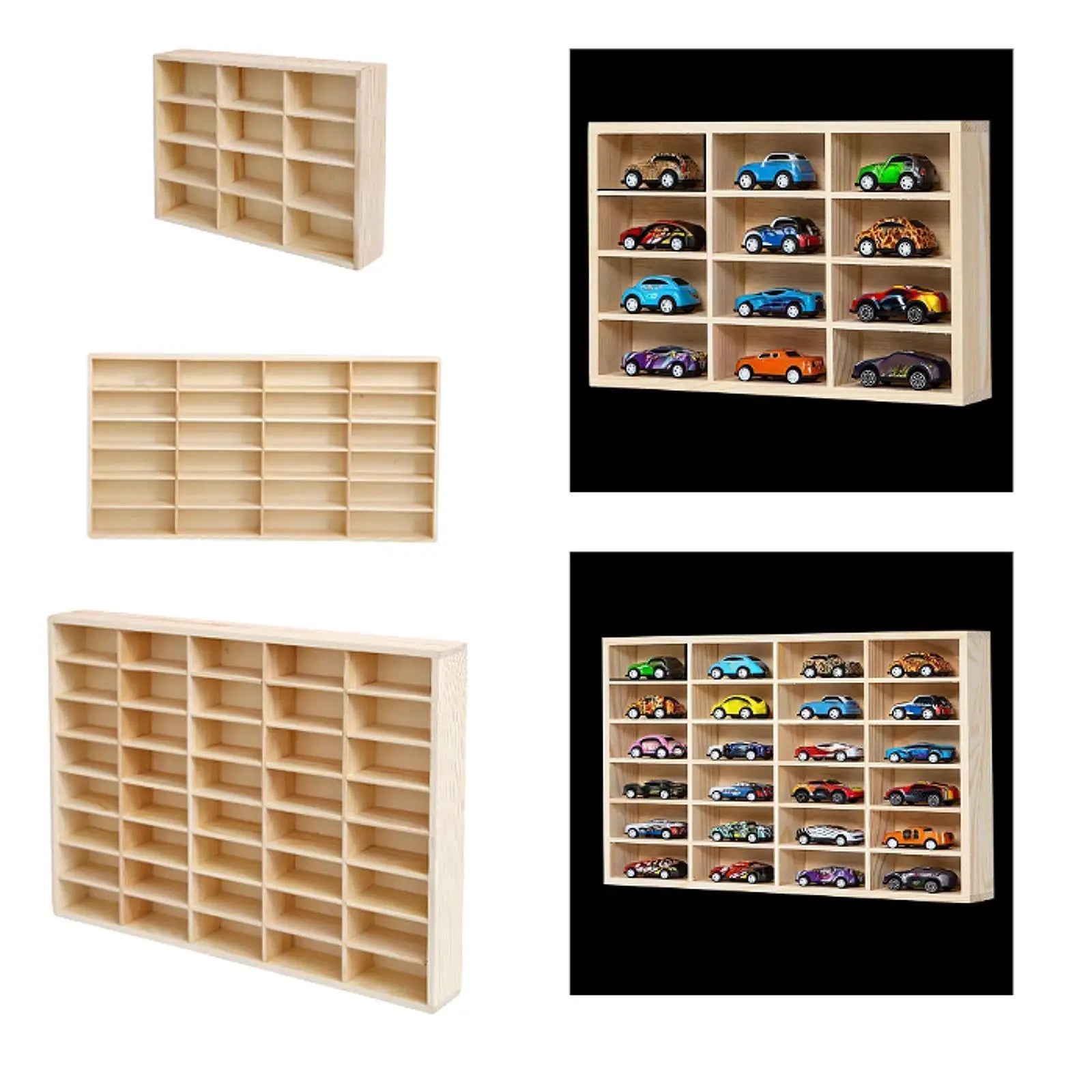 Wooden Storage Divider Box Display Box Multiuse Storage Organizer Showcase for Oasis Select