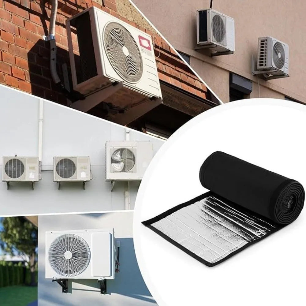 3 Layer Oxford Cloth HVAC Copper Pipe Insulation Cover Zipper Flexible Air Conditioning Pipe Protective Sleeve Oasis Select