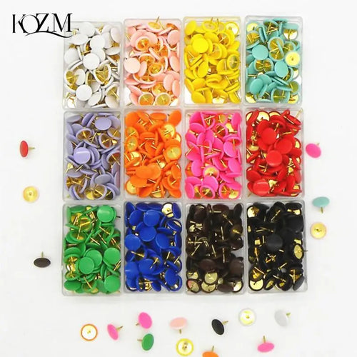 100pcs Colorful Thumbtack Pushpins – Cork Board & Map Pins Thumbtack Pushpin Set Oasis Select
