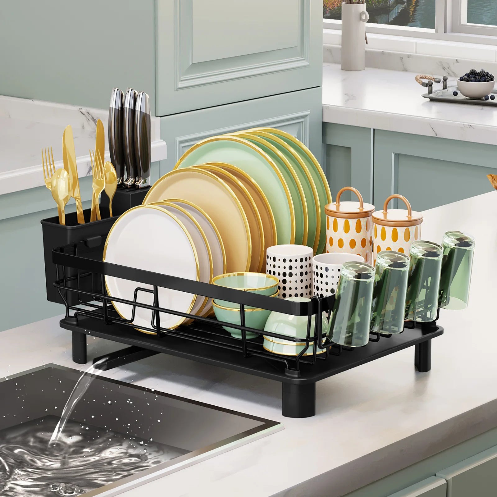 Kitchen Shelf Storage Artifact Multifunctional Dish Rack Drain Rack Dish Storage Dish Rack Oasis Select