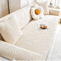New One-piece Jacquard Velvet Fully Covered Sofa Cover All-season Cat Scratch-resistant Sofa Cover Oasis Select 2 people 145-185cm beige