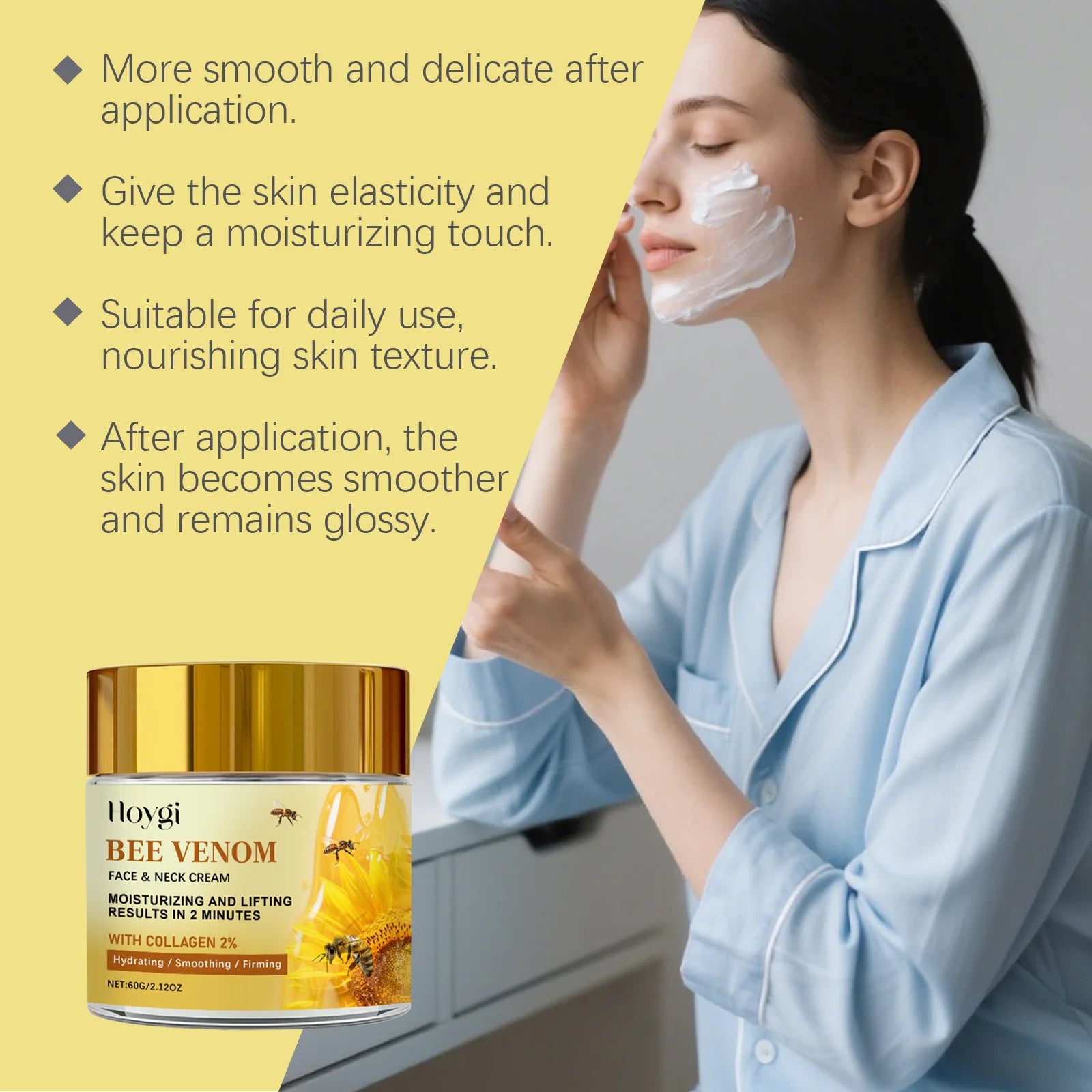Hoygi Bee Venom Firming Cream – Anti-Aging Face & Neck Anti-Aging Face Cream Oasis Select