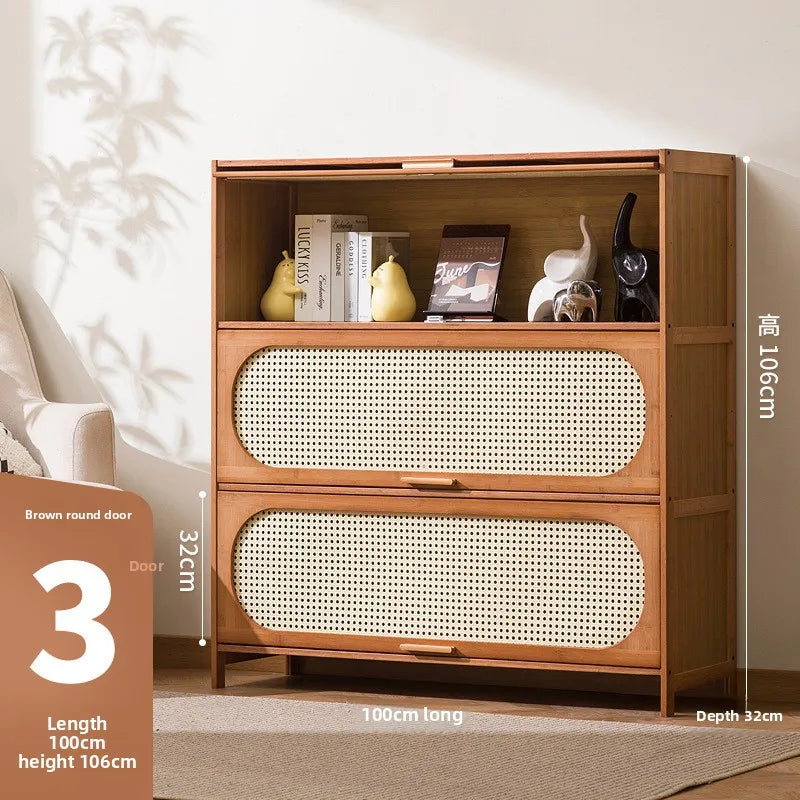 Floor-to-ceiling bookcase home living room children's wall multi-layer storage cabinet storage cabinet simple bedroom Oasis Select 100 long three doors