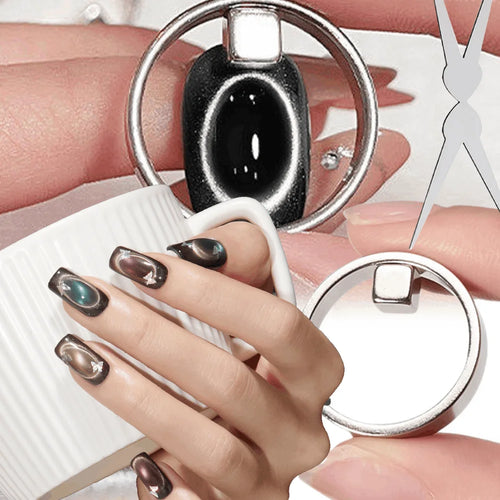 New Circular Cat Eye Nail Magnet Tool Nail 3D Cat Eye Art Magnetic Gel Polish Guide Tool DIY Magnetic Nail Helper Supplies Oasis Select