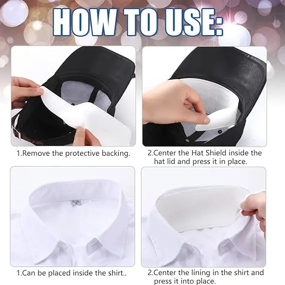 100/200 PCS Collar Protectors for Shirts Hat Sweat Liner Disposable Self-Adhesive Collar Protectors for Important Occasion Oasis Select