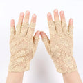 Lace Fingerless Gloves Women Elegant Breathable Bridal Wedding Party Cosplay Driving Fashion Accessory Oasis Select Nude