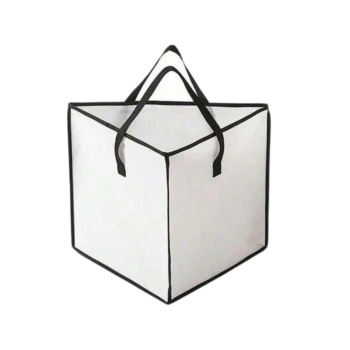Clothes Hanger Organizer Large Capacity Triangle Storage Bag Foldable with Handle Space-Saving Clear Transparent for Wardrobe Ho Oasis Select WHITE 1pc