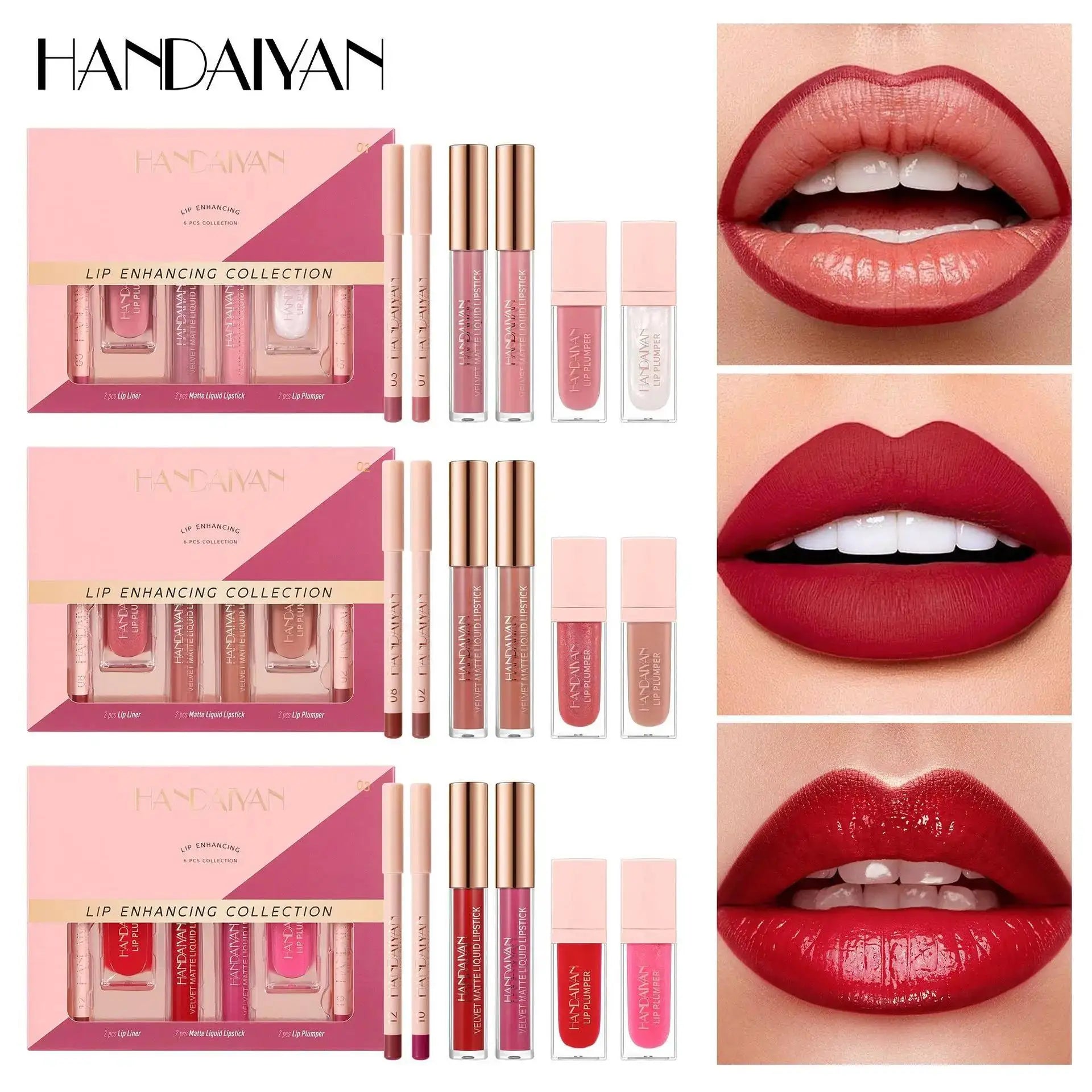 Matte Liquid Lipstick 6Pcs Set Waterproof Long Lasting Lip Plumper Hydrated Non Fade Makeup Gift Collection Oasis Select