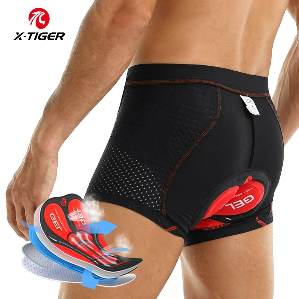 X-TIGER Cycling Shorts Breathable Mesh Cycling Underwear 5D Gel Pad Shockproof MTB Bike Shorts Men Shorts Oasis Select
