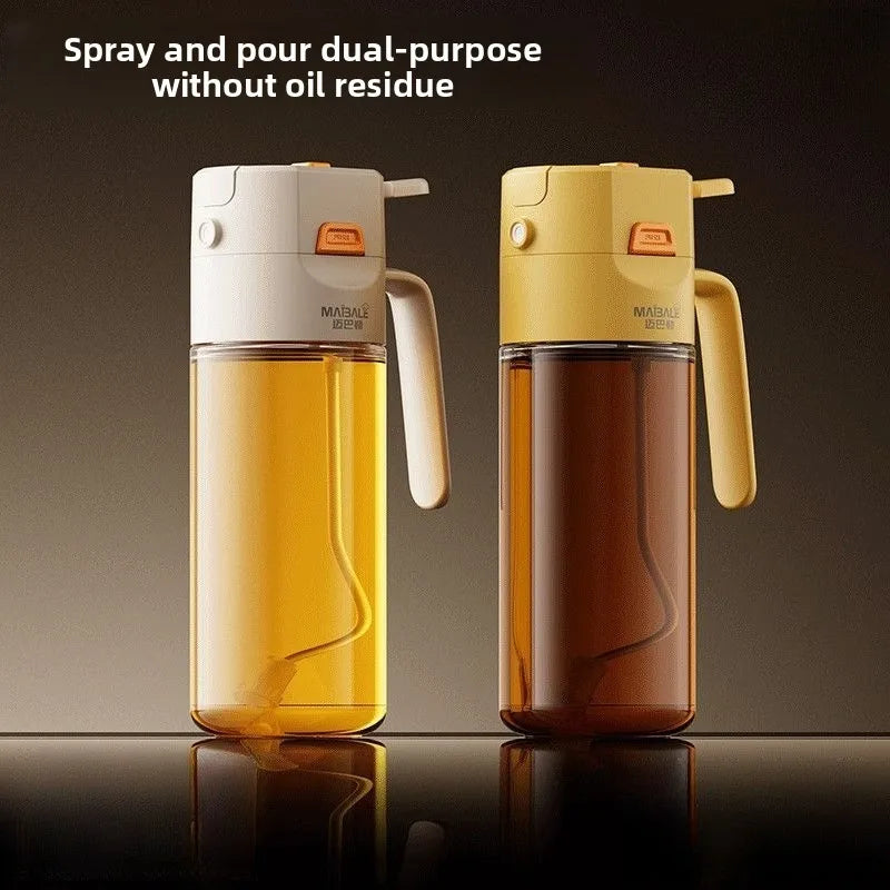 Spray Dual-use Oil Spray Bottle Household Kitchen No Oil Hanging Seasoning Bottle Oil Tank Glass Spray Kitchen Tools Oasis Select