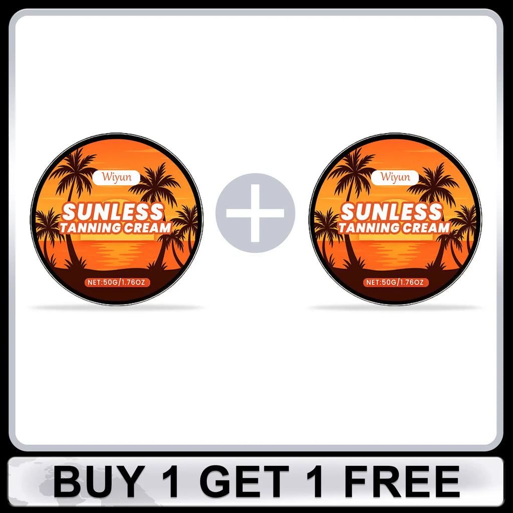WIYUN Tanning Cream for Face Body Self Tanner Brown Tanning Accelerator Lotion Lasting Prevent Sunburn Sunless Tanning Products Oasis Select Buy 1 Get 1 Free