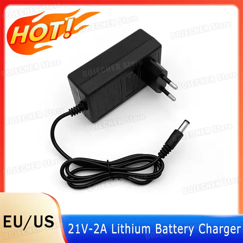 DC 21V 2A Lithium Battery Charger For Intelligent Power Tools Electric Drill 21V Power Supply Adapters Transformer EU/ US Plug Oasis Select