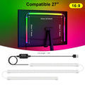 RGBIC LED Strip Light PC Backlight Sync with Computer Display App Control USB Ambient Light for Windows/iOS Systems Oasis Select For 27 inch monitor