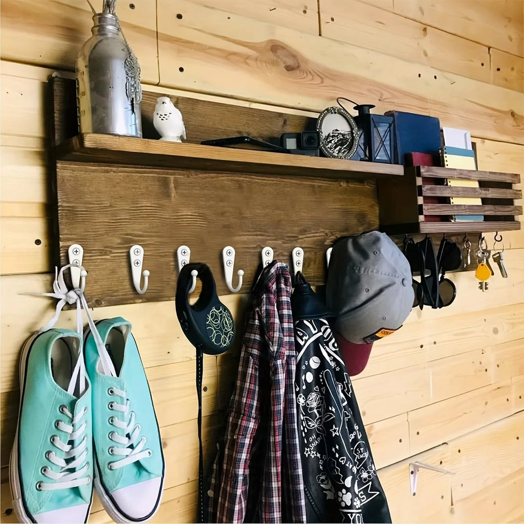 10/20/50 Set Heavy Duty Alloy Wall Hooks with Screws, Metal Coat Hook for Garden Garage Storage, Wall Mounted for Tools Hangers Oasis Select