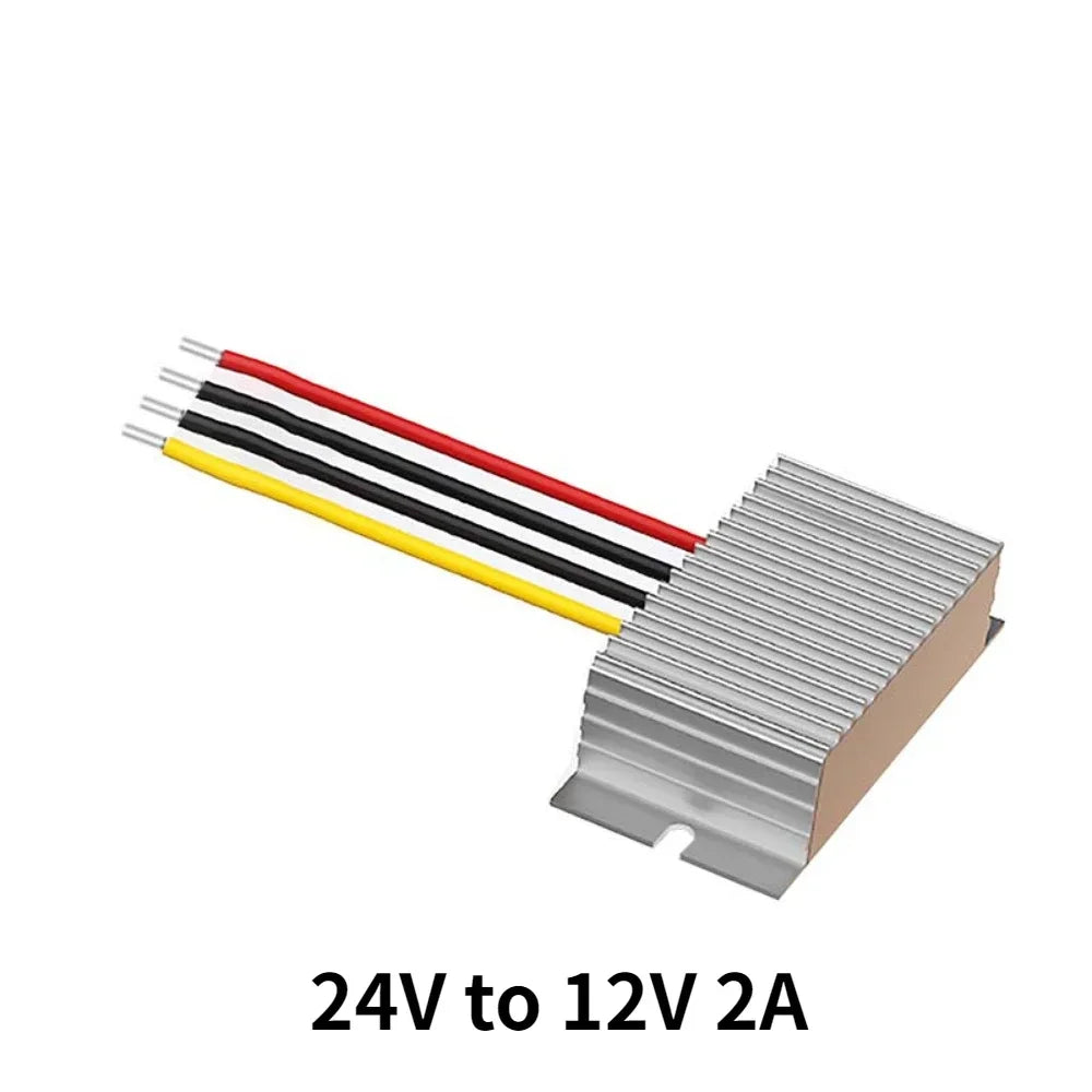 24V to 12V 1A-5A Buck Model Converter 60W Waterproof DC DC Step Down Model Power Converter Buck Voltage Regulator for Cars Oasis Select 24V to 12V 2A 24V(15-36V) 12V
